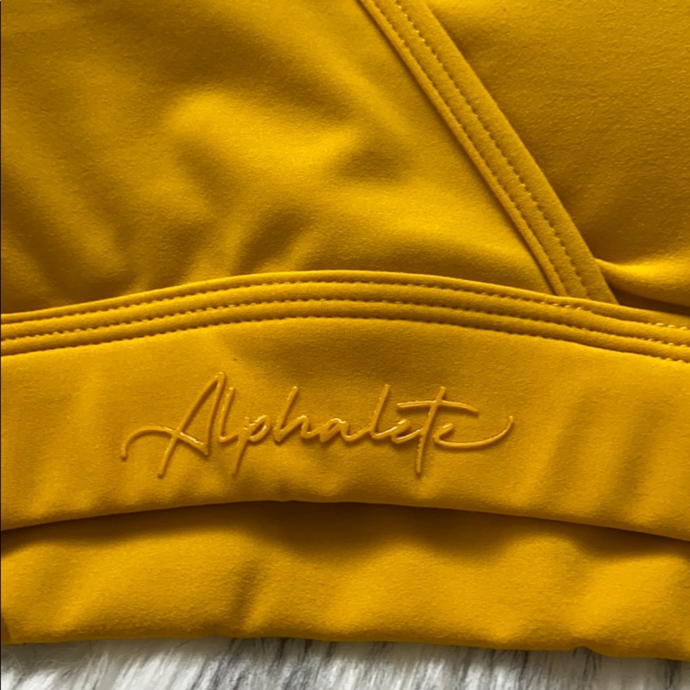 Alphalete Surface Laser Cut Wrap Bra - Golden Hour - Picture 6 of 13